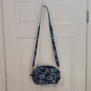 Vera Bradley Blue and White Floral Crossbody Bag